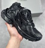 Balenciaga 7 Low-Top Retro Dad Sneakers Black Mesh Sports Shoes